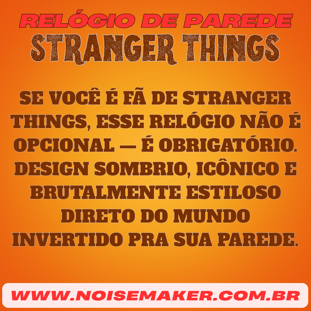 Relógio de Parede - Stranger Things