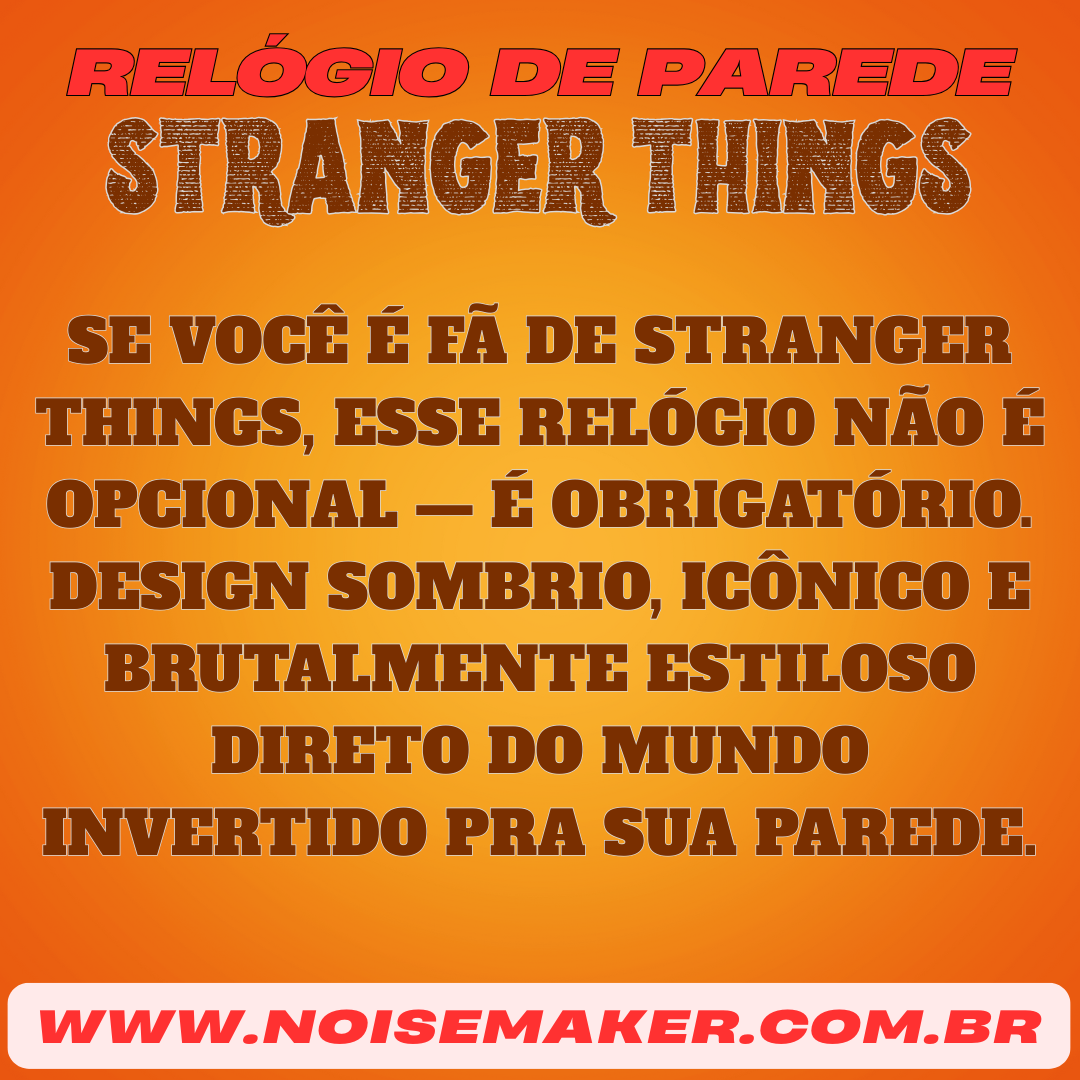 Relógio de Parede - Stranger Things