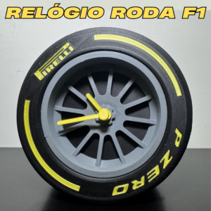 Relógio Pneu de Fórmula 1 – Estilo Pirelli – Decoração Premium para Fãs de Velocidade