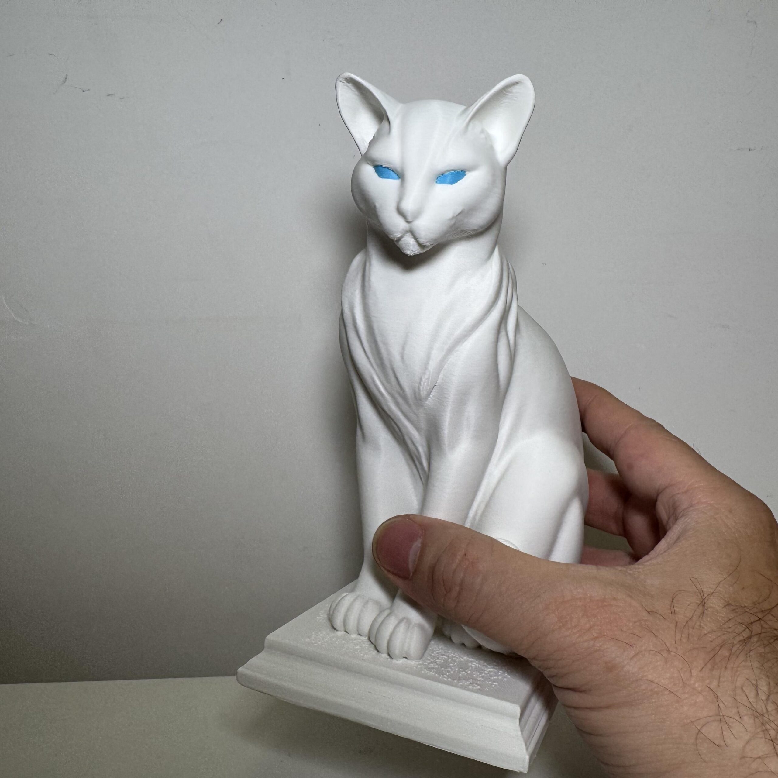 Escultura Gato Decorativo 17cm – Estátua Moderna em PLA – Decoração Elegante Sala e Quarto - Imagem 7