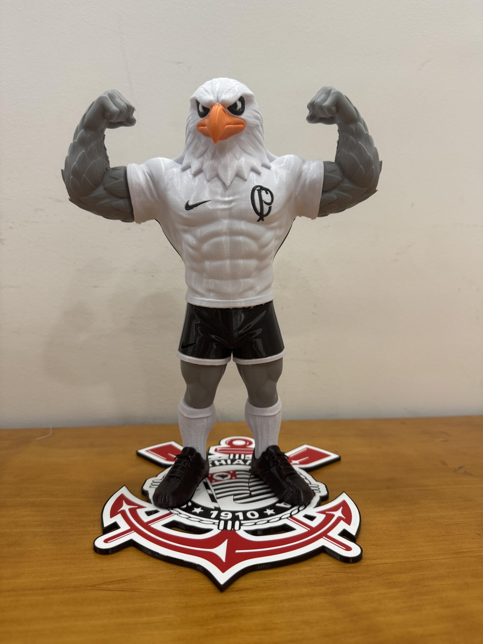 Mascote Corinthians 30cm 3D Decorativo Torcedor Timão Presente Criativo - Imagem 13