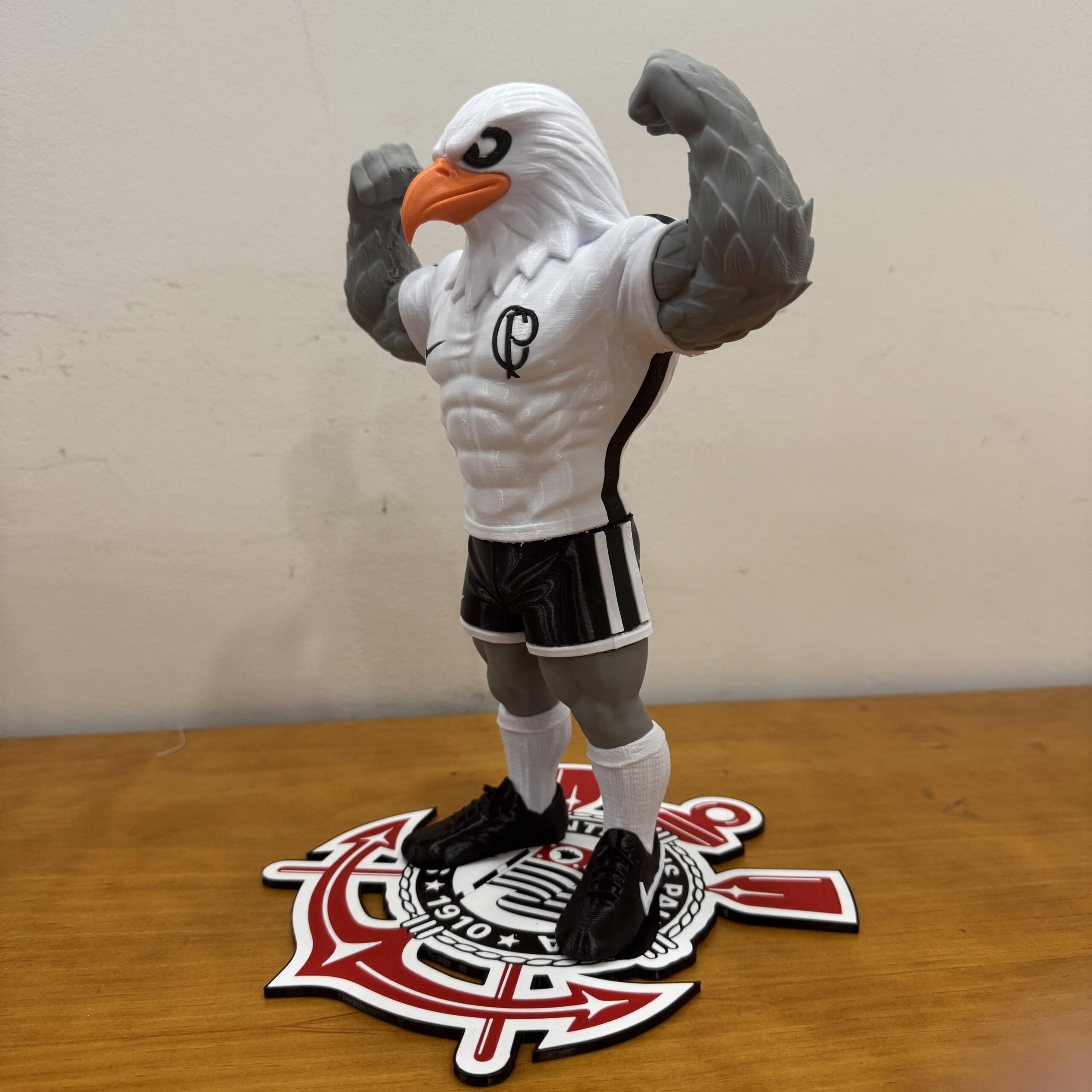 Mascote Corinthians 30cm 3D Decorativo Torcedor Timão Presente Criativo - Imagem 18