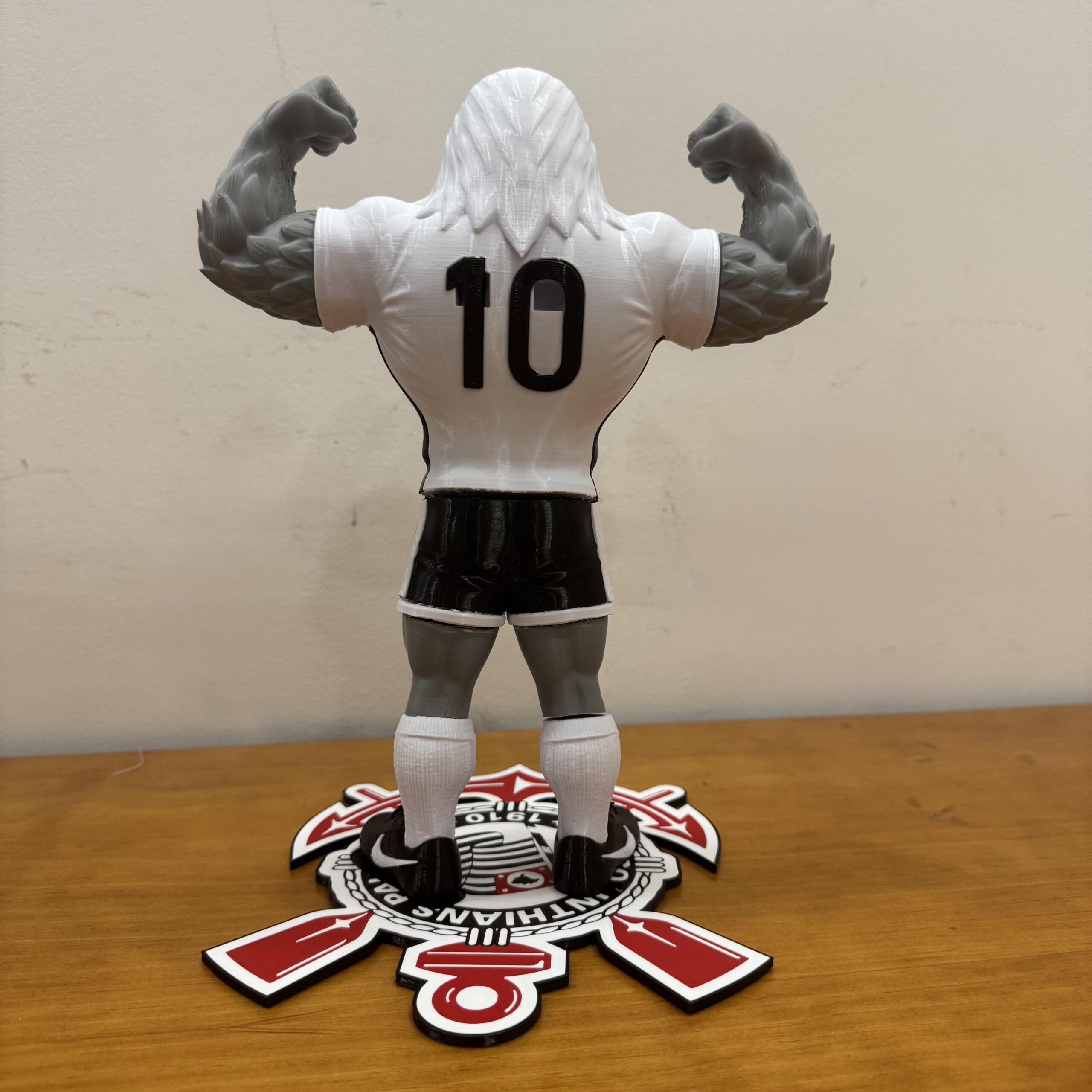 Mascote Corinthians 30cm 3D Decorativo Torcedor Timão Presente Criativo - Imagem 2