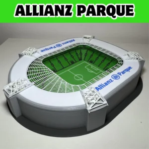 Miniatura Estádio Allianz Parque Palmeiras 22x19cm – Estádio 3D Colecionável Torcedor Verdão