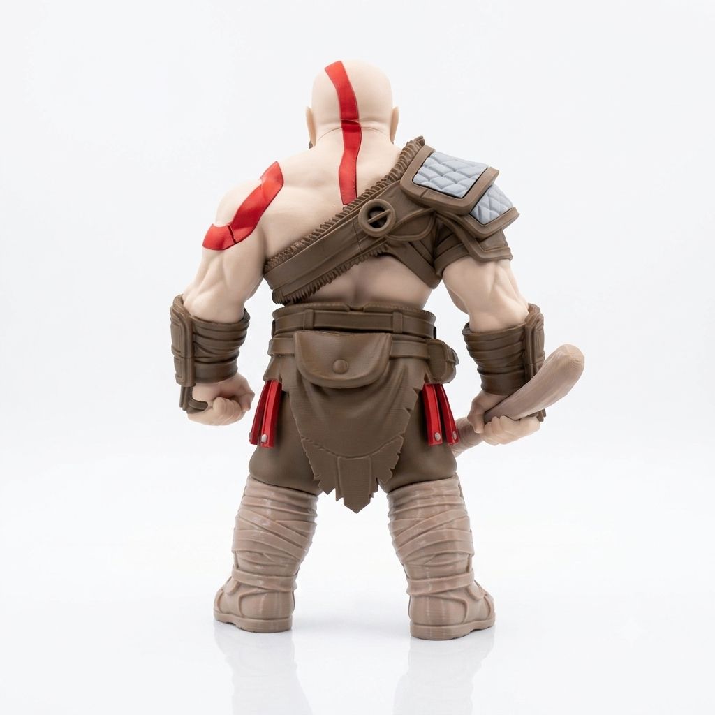 Boneco Guerreiro Espartano com Machado Nórdico — 30cm — Kratos - Imagem 4