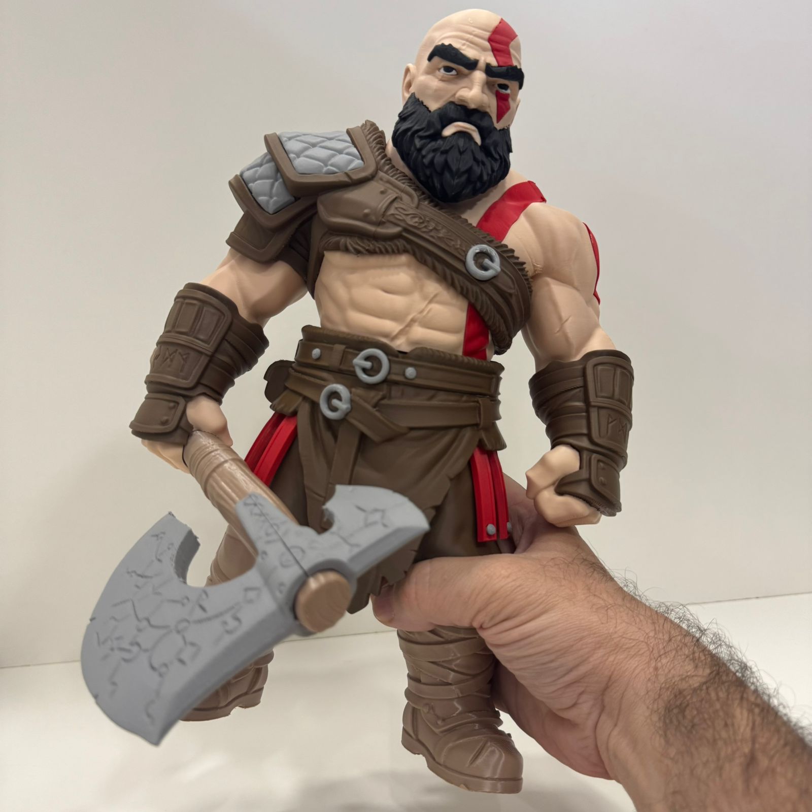 Boneco Guerreiro Espartano com Machado Nórdico — 30cm — Kratos - Imagem 6