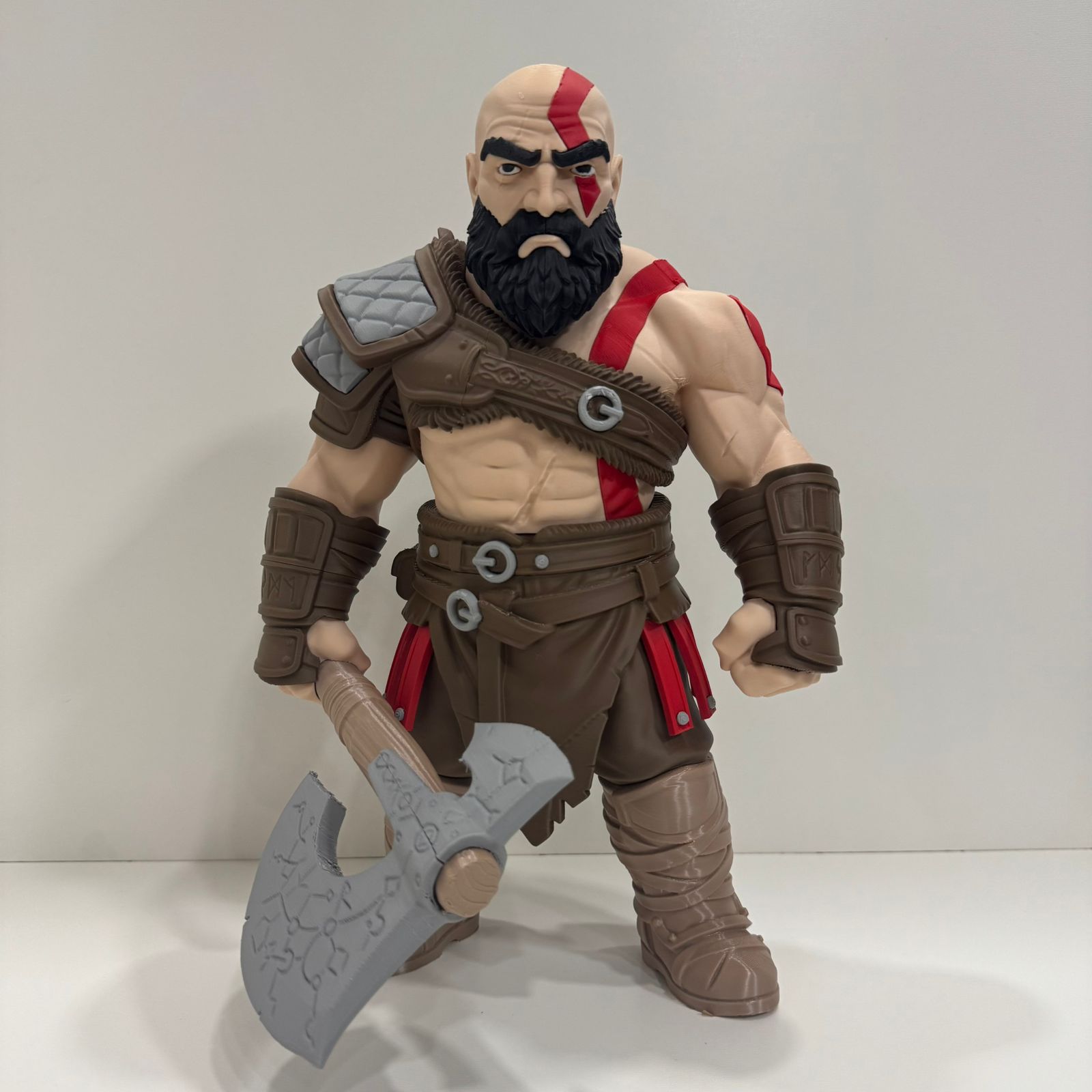 Boneco Guerreiro Espartano com Machado Nórdico — 30cm — Kratos - Imagem 9