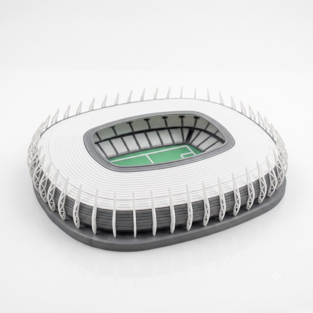 Miniatura Arena Castelão 22cm Impressão 3D Maquete Estádio