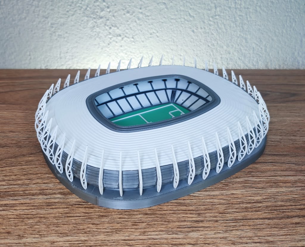 Miniatura Arena Castelão 22cm Impressão 3D Maquete Estádio - Imagem 4