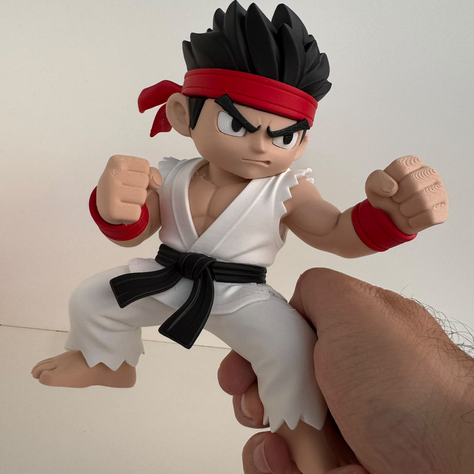 Boneco Ryu Street Fghter Chibi 19cm 3D Colecionável - Imagem 2