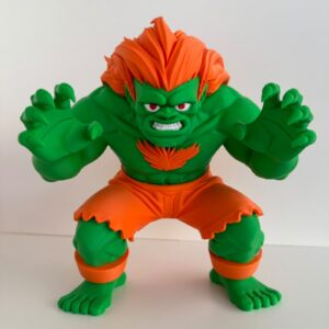 Boneco Blanka 22cm Impressão 3D Colecionável Lutador Arcade