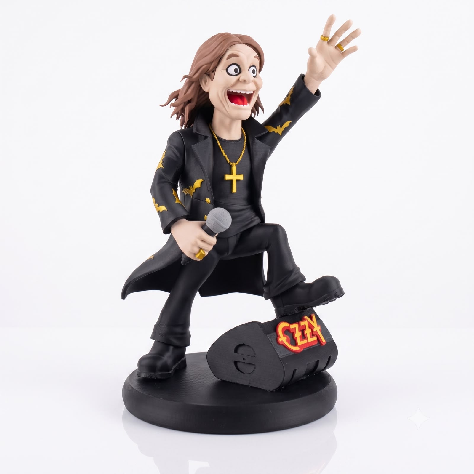 Boneco Ozzy Osbourne - Rock Heavy Metal - 30cm Presente