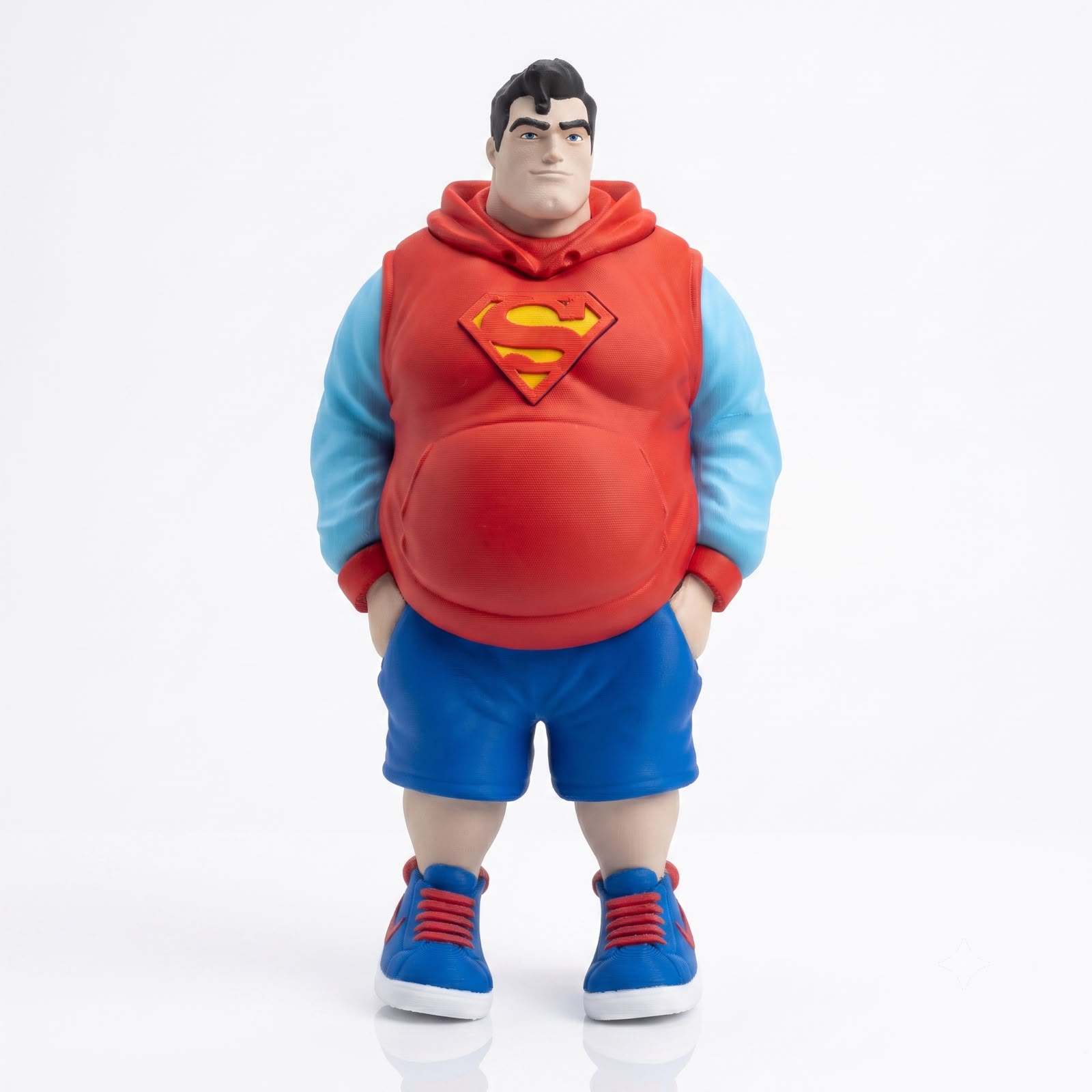 Boneco Super-Man Aposentado Gordinho 26cm Decoração Geek - Imagem 2