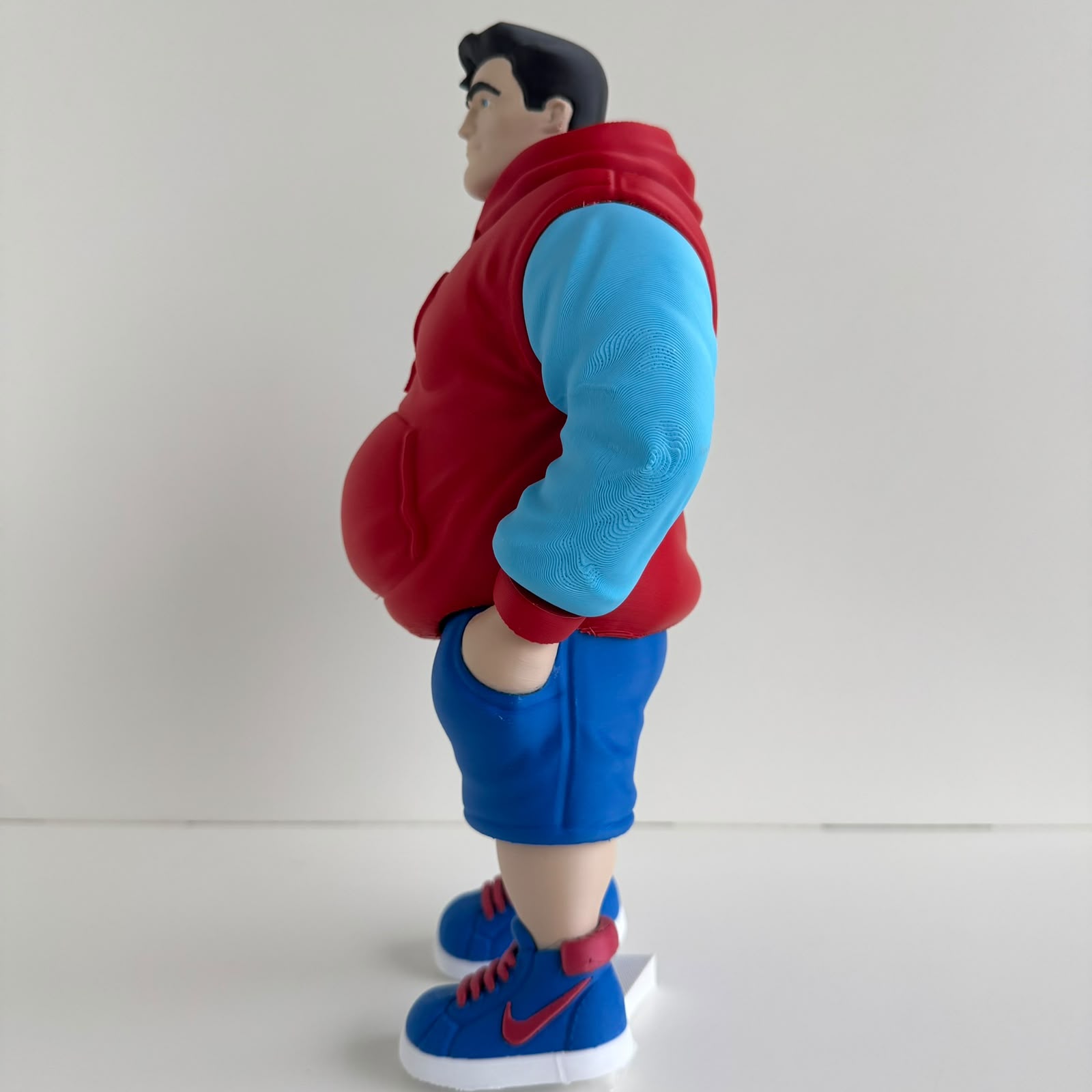 Boneco Super-Man Aposentado Gordinho 26cm Decoração Geek - Imagem 5