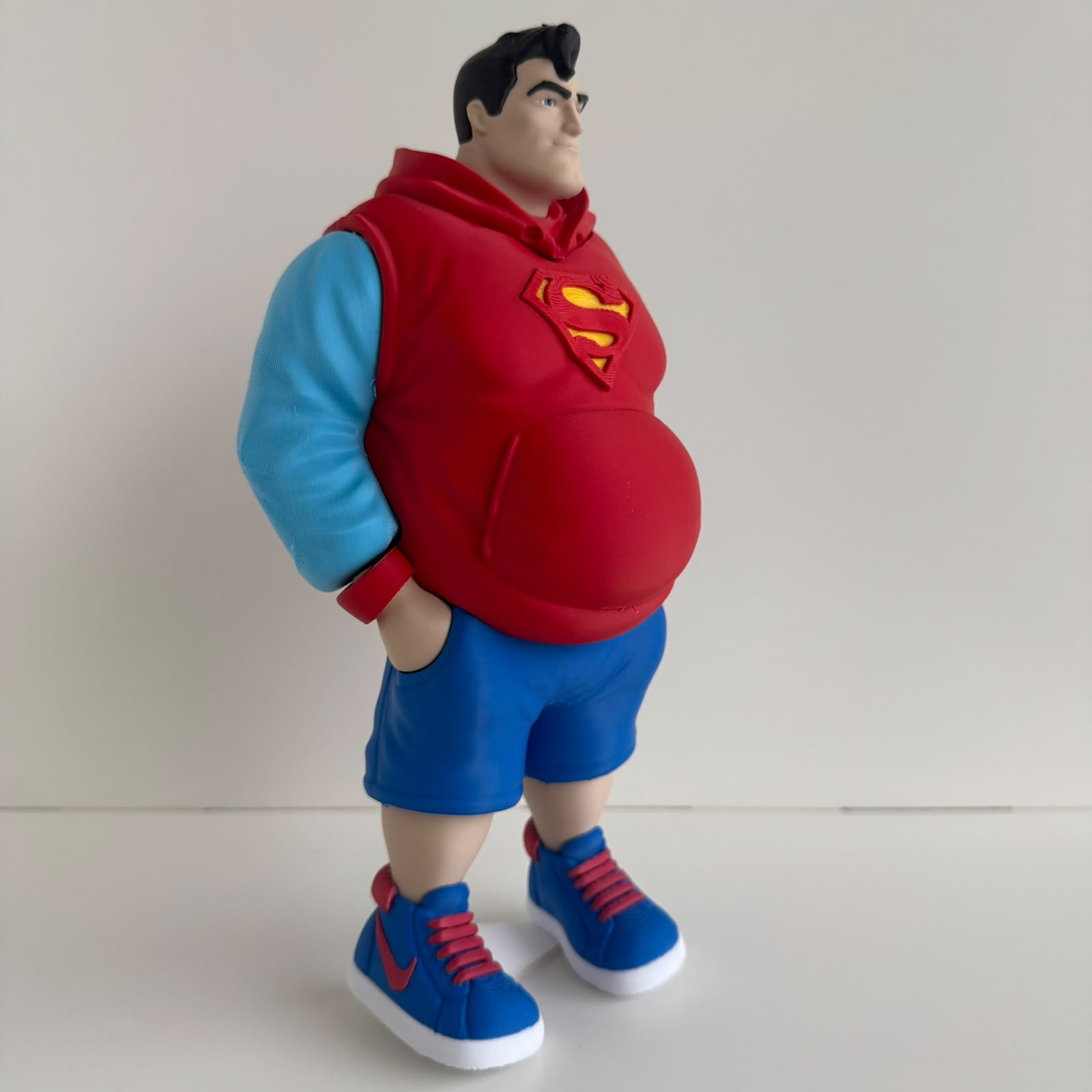Boneco Super-Man Aposentado Gordinho 26cm Decoração Geek - Imagem 6