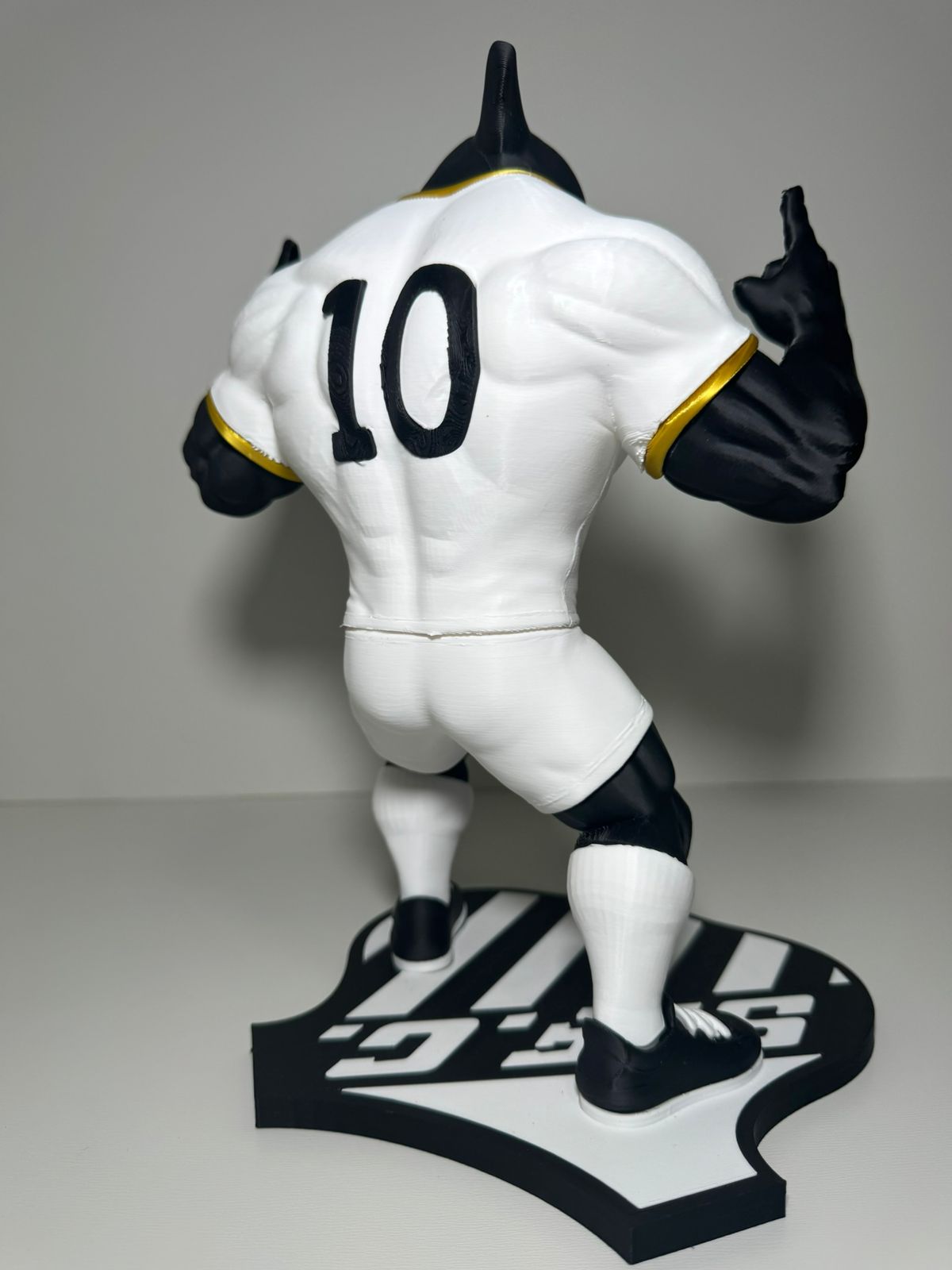 Boneco Mascote Baleia Santos FC 26cm Impressão 3D Colecionável - Imagem 3