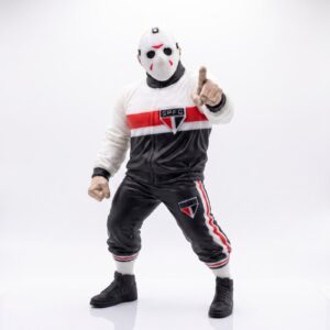 Jason Tricolor Boneco 17cm 3D Agasalho Futebol Terror Geek