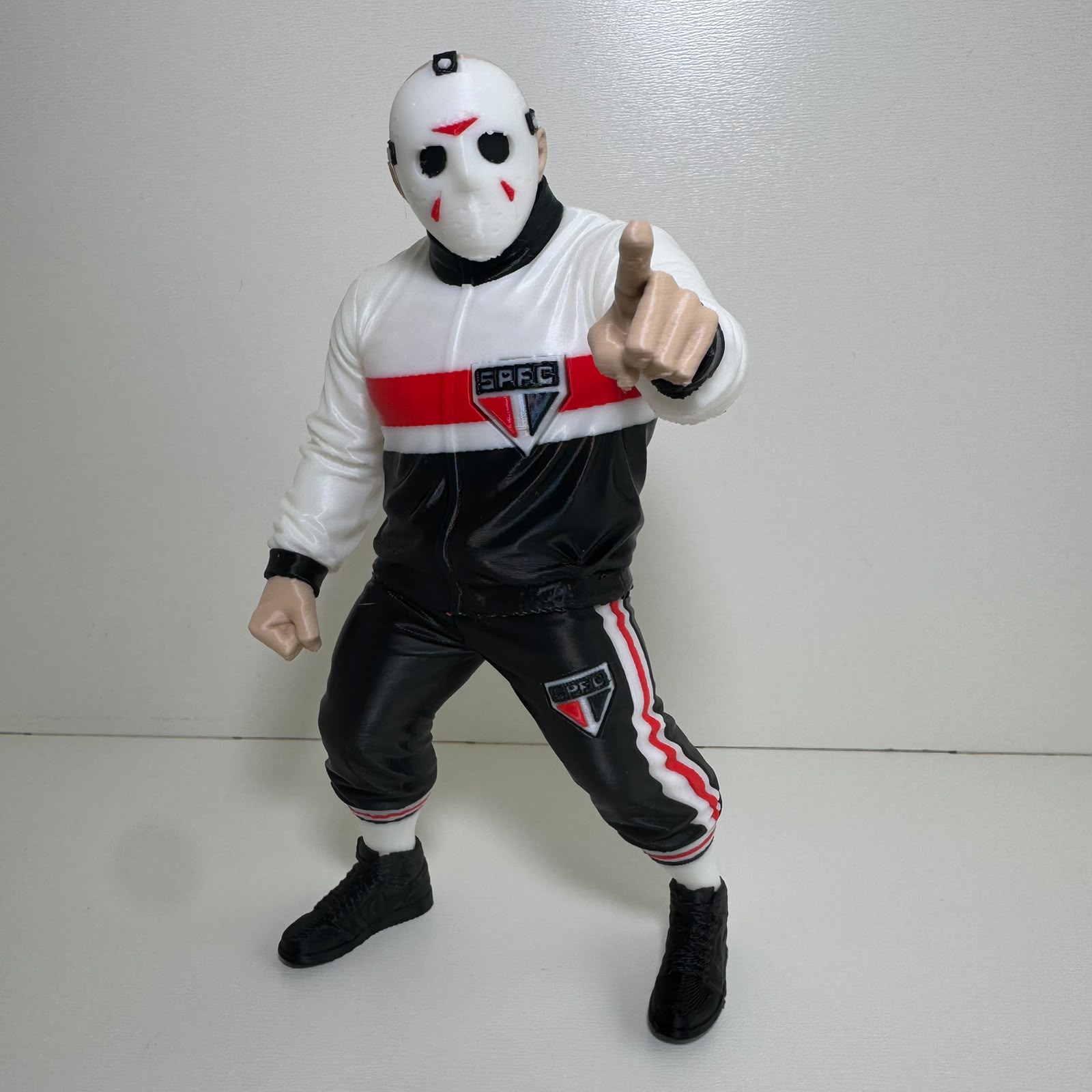 Jason Tricolor Boneco 17cm 3D Agasalho Futebol Terror Geek - Imagem 6