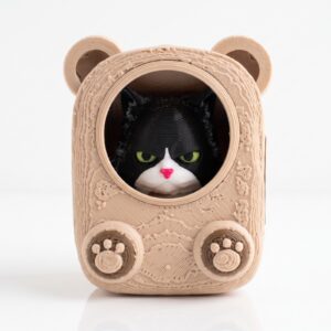 Chaveiro Gatinho na Mochila Articulado Impressão 3D Fofo