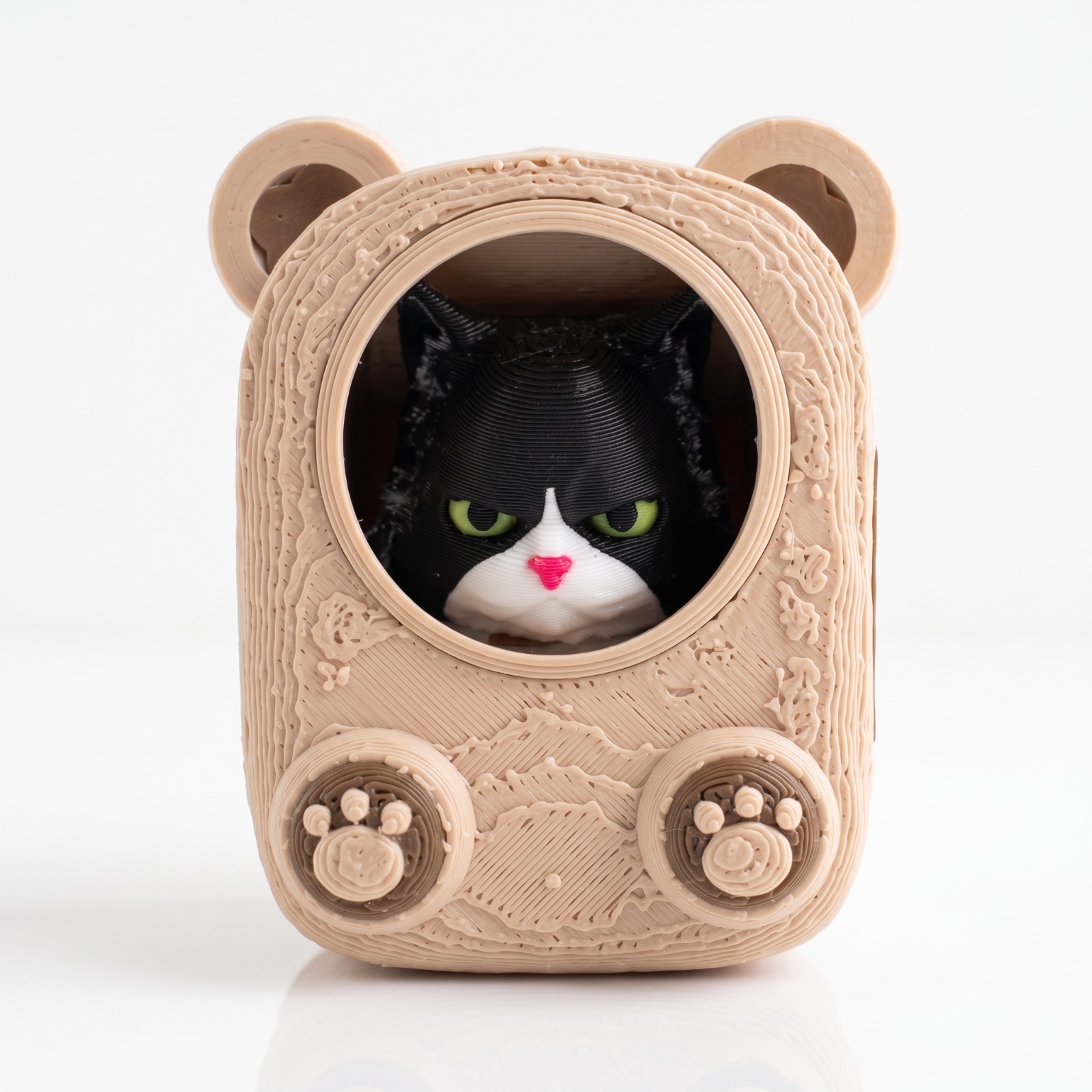 Chaveiro Gatinho na Mochila Articulado Impressão 3D Fofo