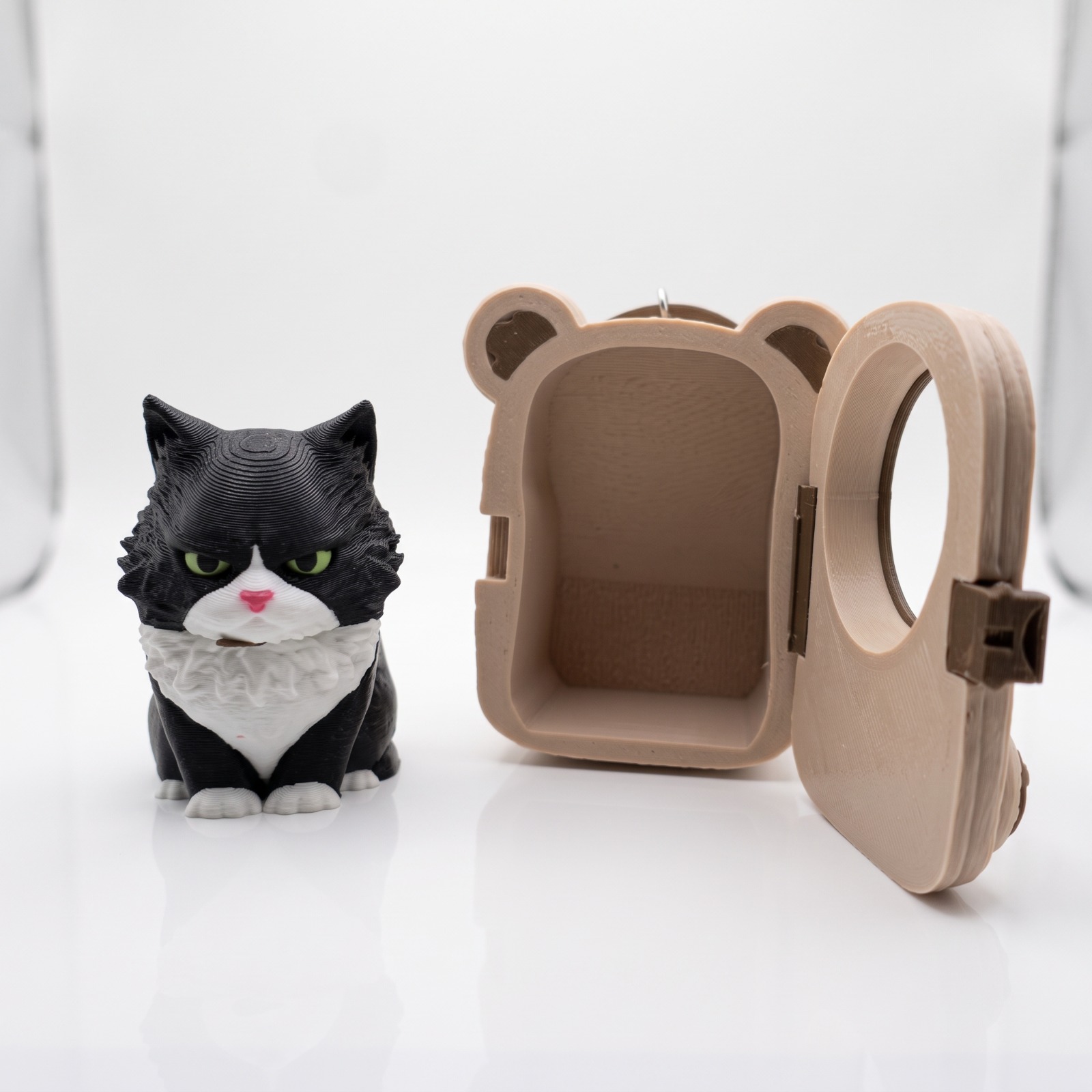 Chaveiro Gatinho na Mochila Articulado Impressão 3D Fofo - Imagem 3
