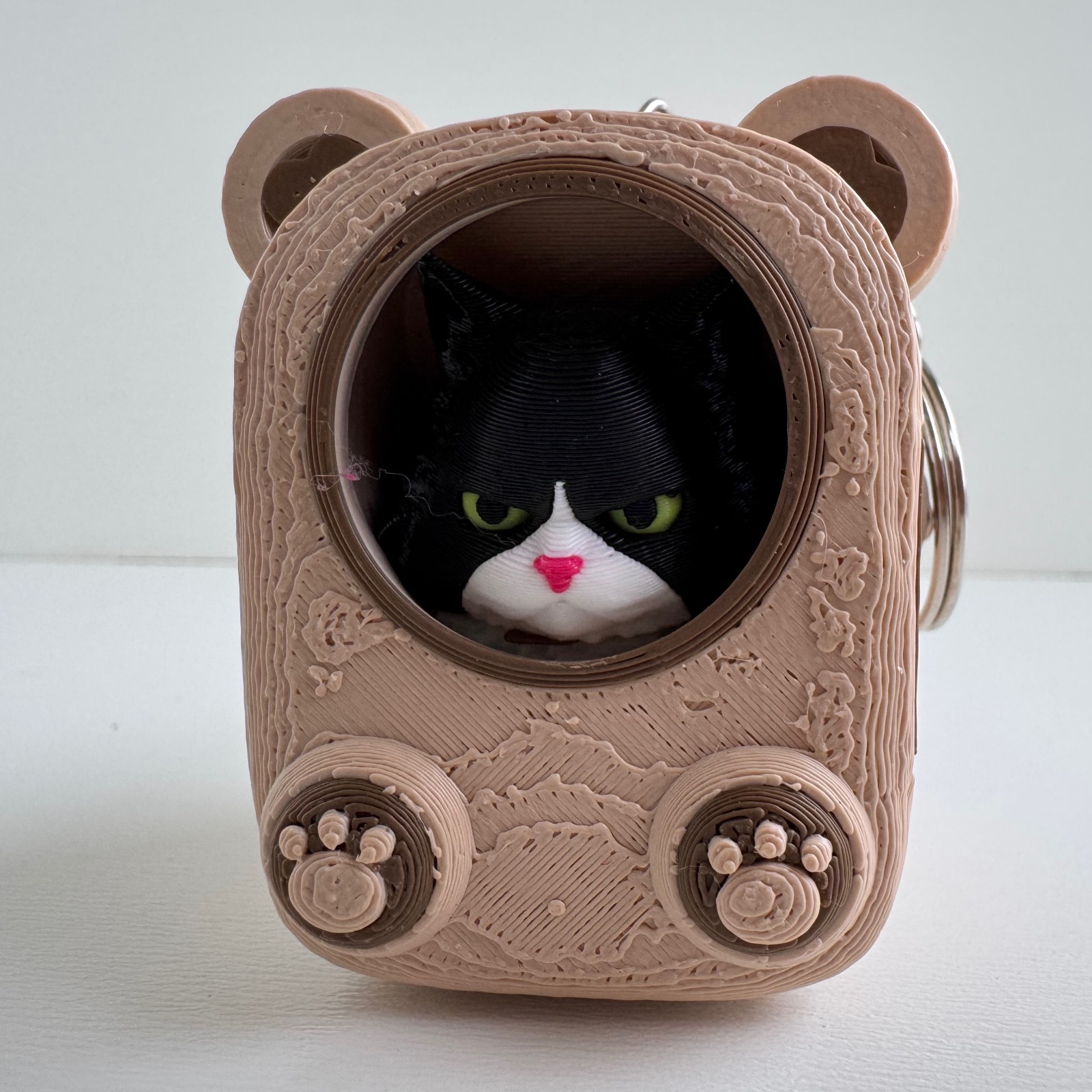 Chaveiro Gatinho na Mochila Articulado Impressão 3D Fofo - Imagem 4