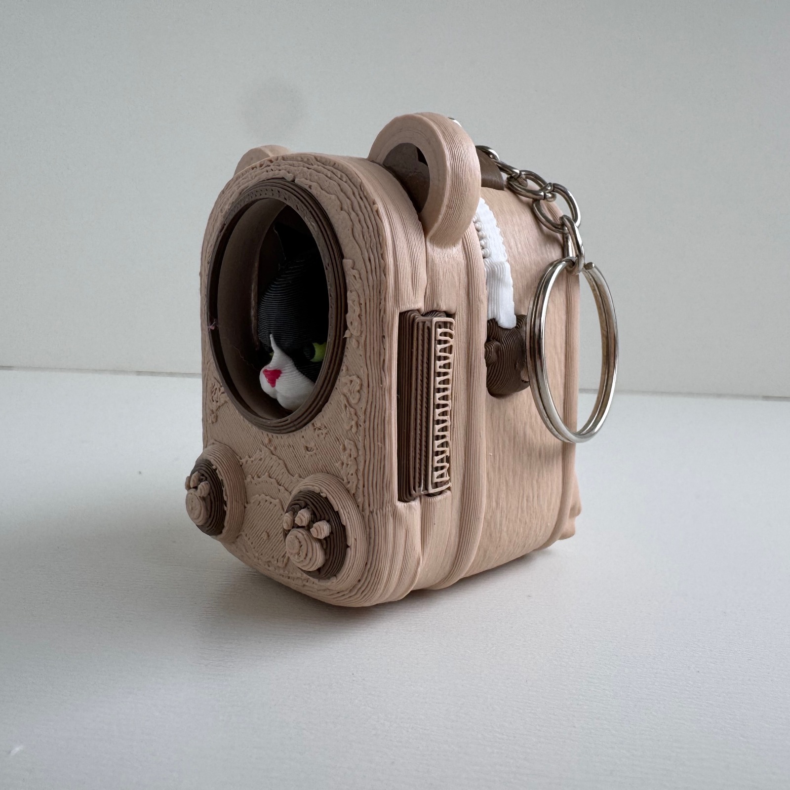 Chaveiro Gatinho na Mochila Articulado Impressão 3D Fofo - Imagem 5