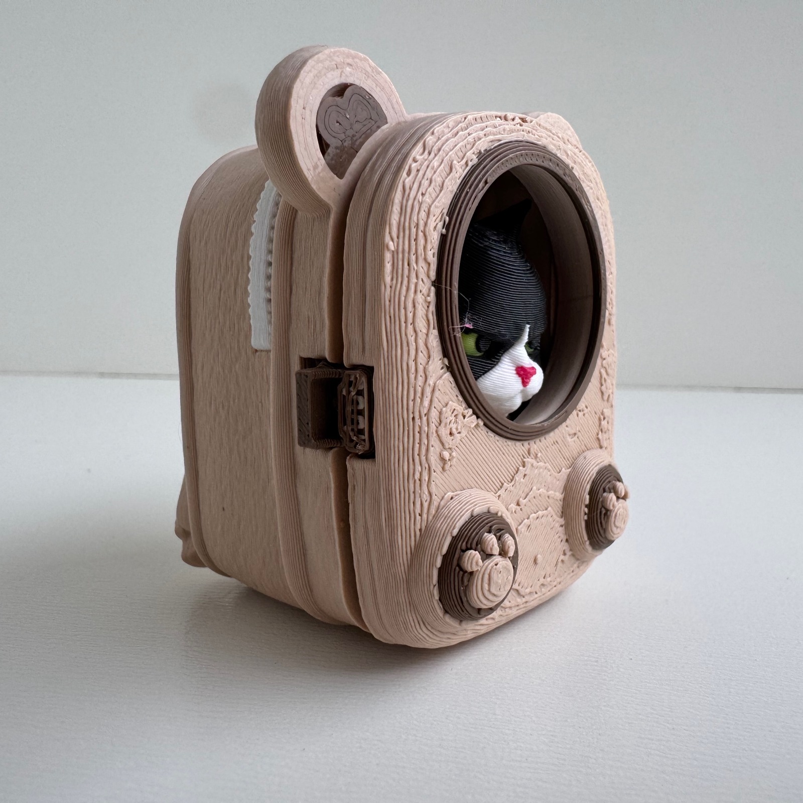 Chaveiro Gatinho na Mochila Articulado Impressão 3D Fofo - Imagem 6