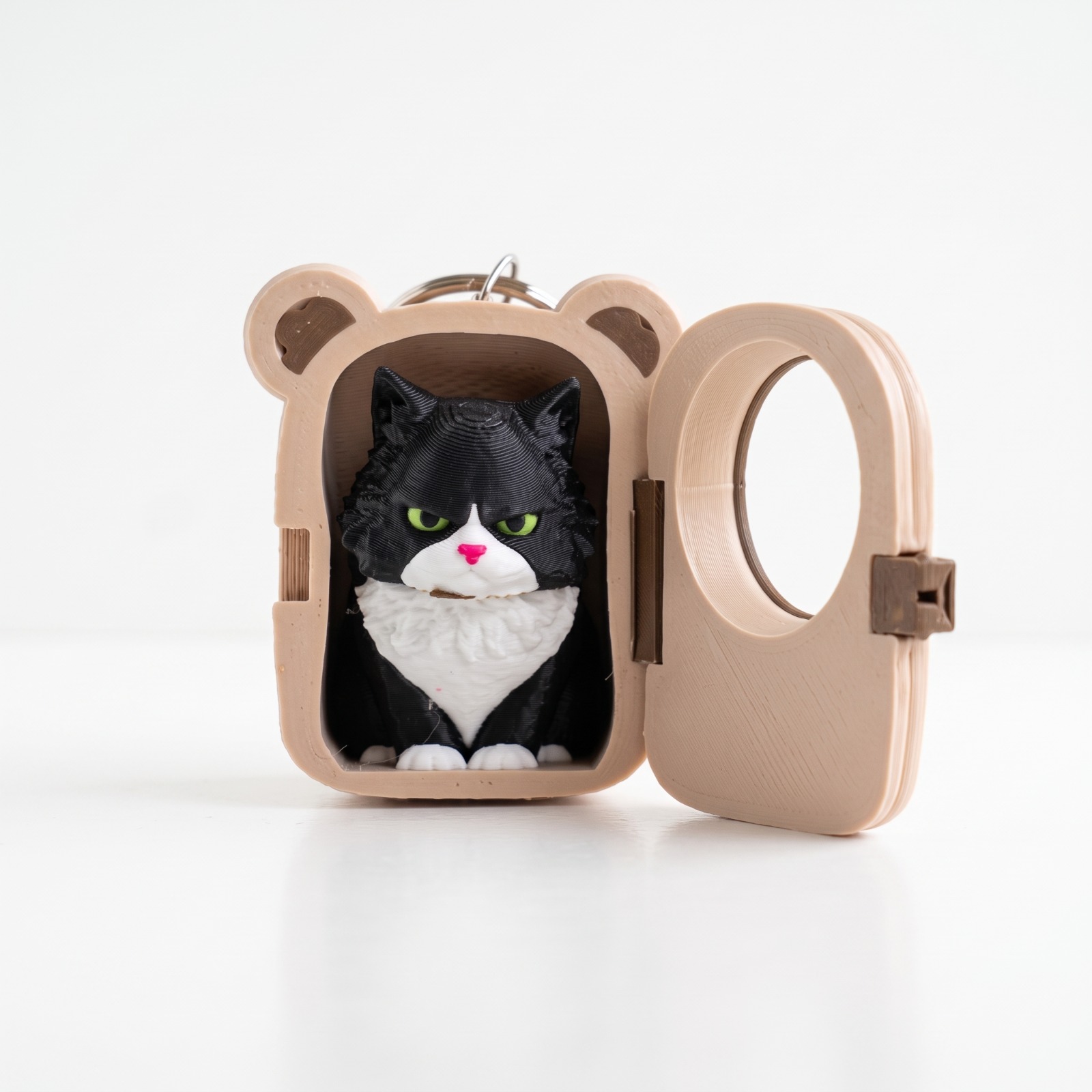 Chaveiro Gatinho na Mochila Articulado Impressão 3D Fofo - Imagem 7