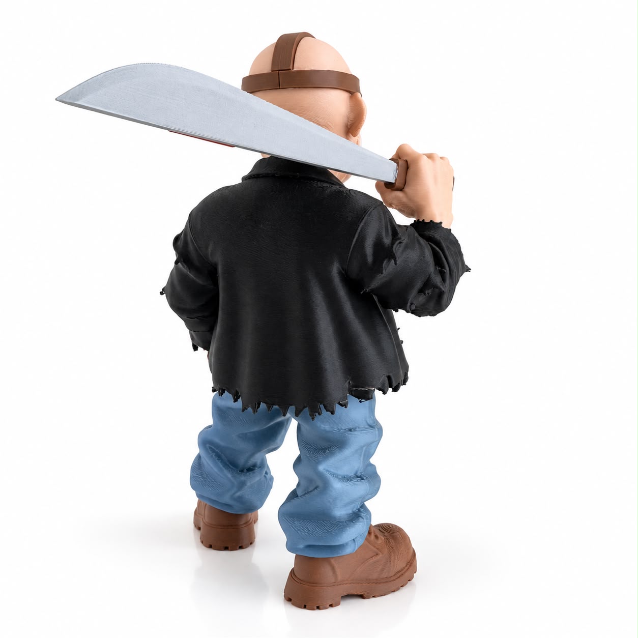 Boneco Jason Tricolor 15cm Facão Impressão 3D Colecionável Terror - Imagem 4