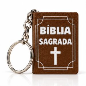 Chaveiro Bíblia Sagrada NFC Versículo Diário Impressão 3D Mini