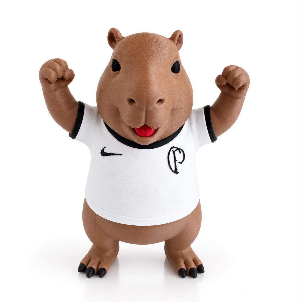 Capivara Corinthians Timão 16cm Camisa 10 Impressão 3D Boneco - Imagem 3
