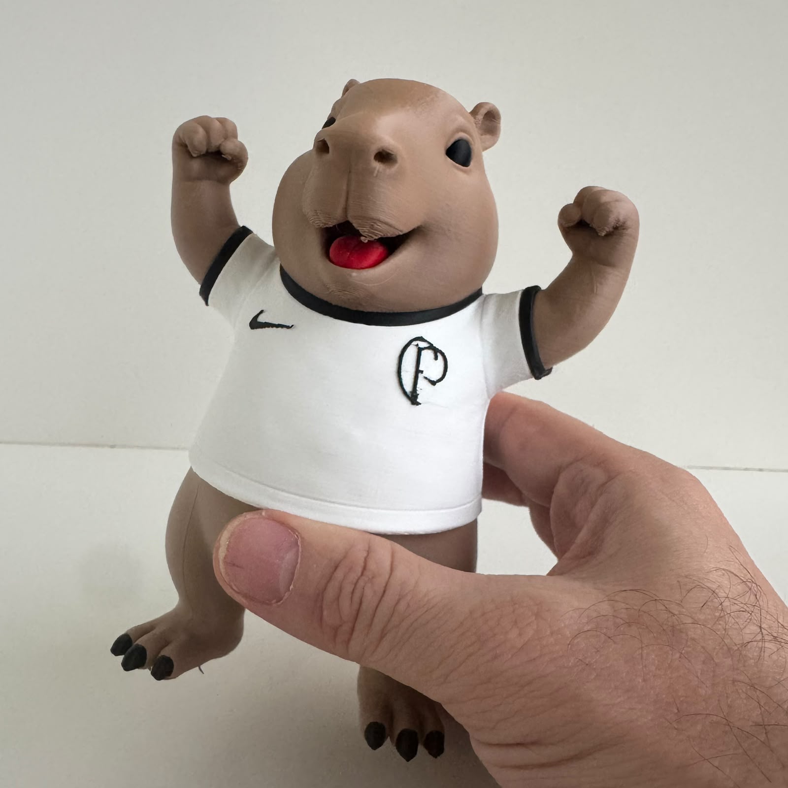 Capivara Corinthians Timão 16cm Camisa 10 Impressão 3D Boneco - Imagem 8