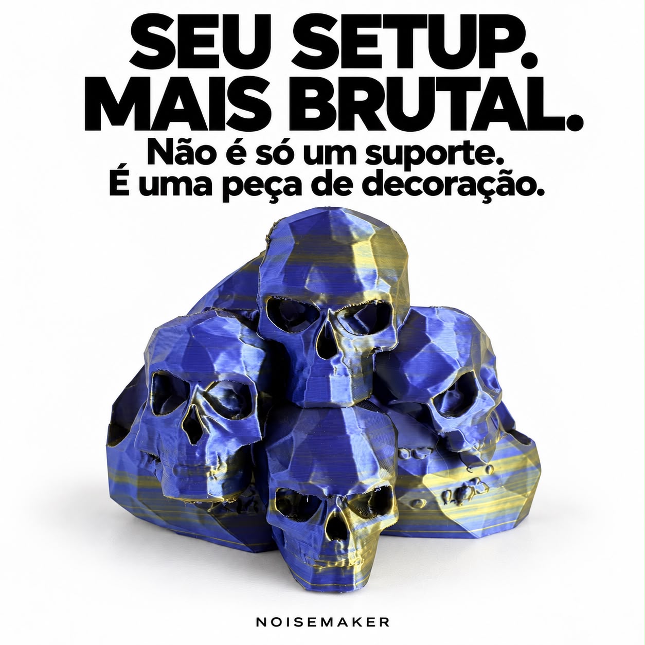 Suporte Controle PS5 Caveiras Dual Color Impressão 3D - Imagem 9